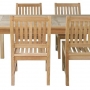 set 255 -- new avalon side chairs, new avalon armchairs & 35 x 71 inch fairfield rectangular dining table